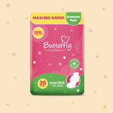 Butterfly Long Maxi Big Saver Sanitary Pads XXL 26 Pcs