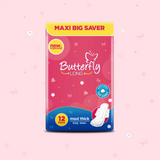 Butterfly Long Maxi Big Saver Sanitary Pads Long 12 Pcs