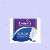 Butterfly Breathables Ultra-Thin Dry Mesh Sanitary Pads Long 8 Pcs