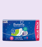 Butterfly Breathables Maxi Thick Fabric Soft Sanitary Pads  Extra Long Value Pack 16 Pcs
