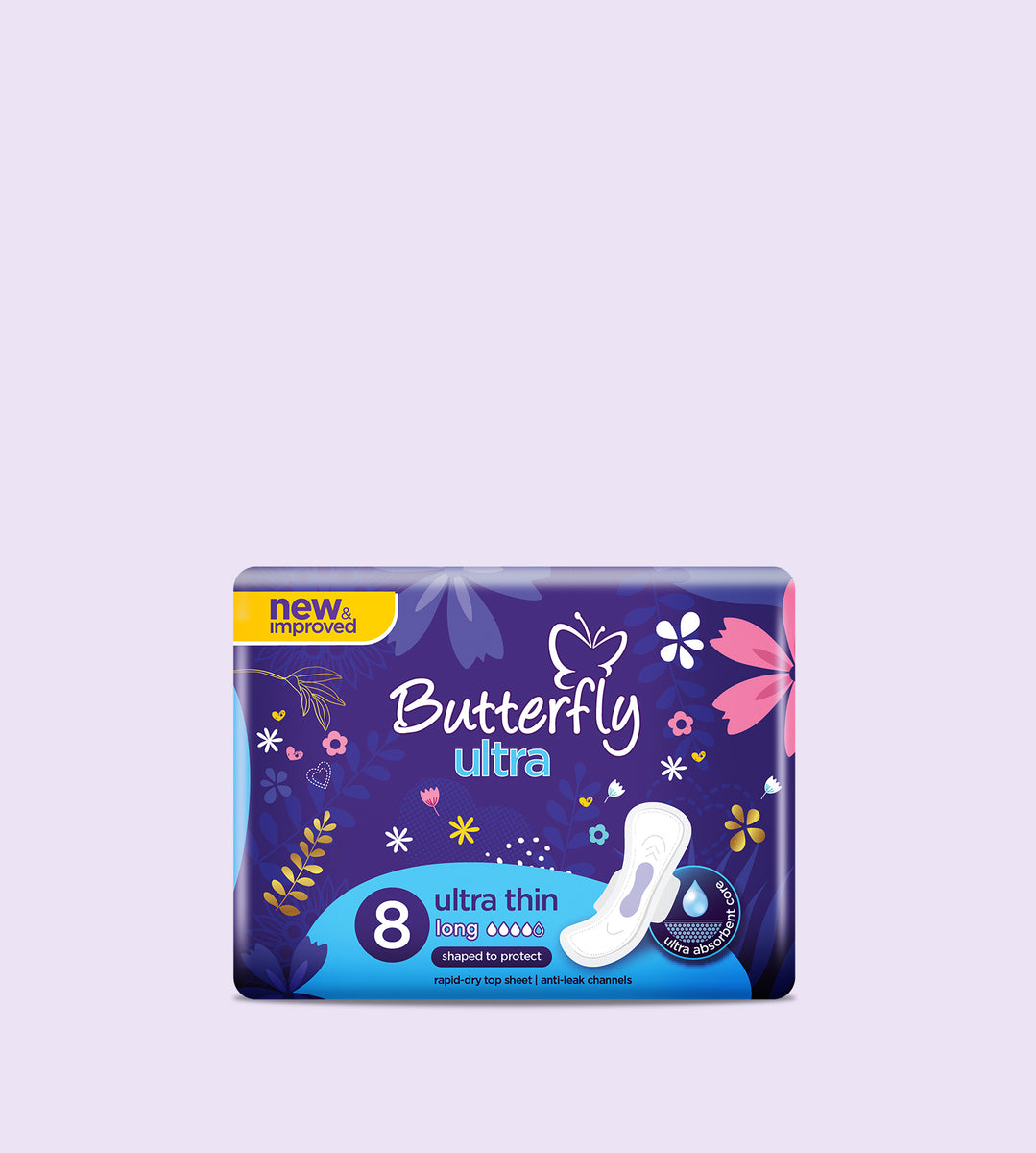 Butterfly Long Ultra Big Saver Sanitary Pads XXL 8 Pcs