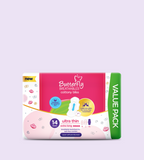 Butterfly Breathables Ultra-Thin Cottony Sanitary Pads  Extra Long Value Pack 14 Pcs