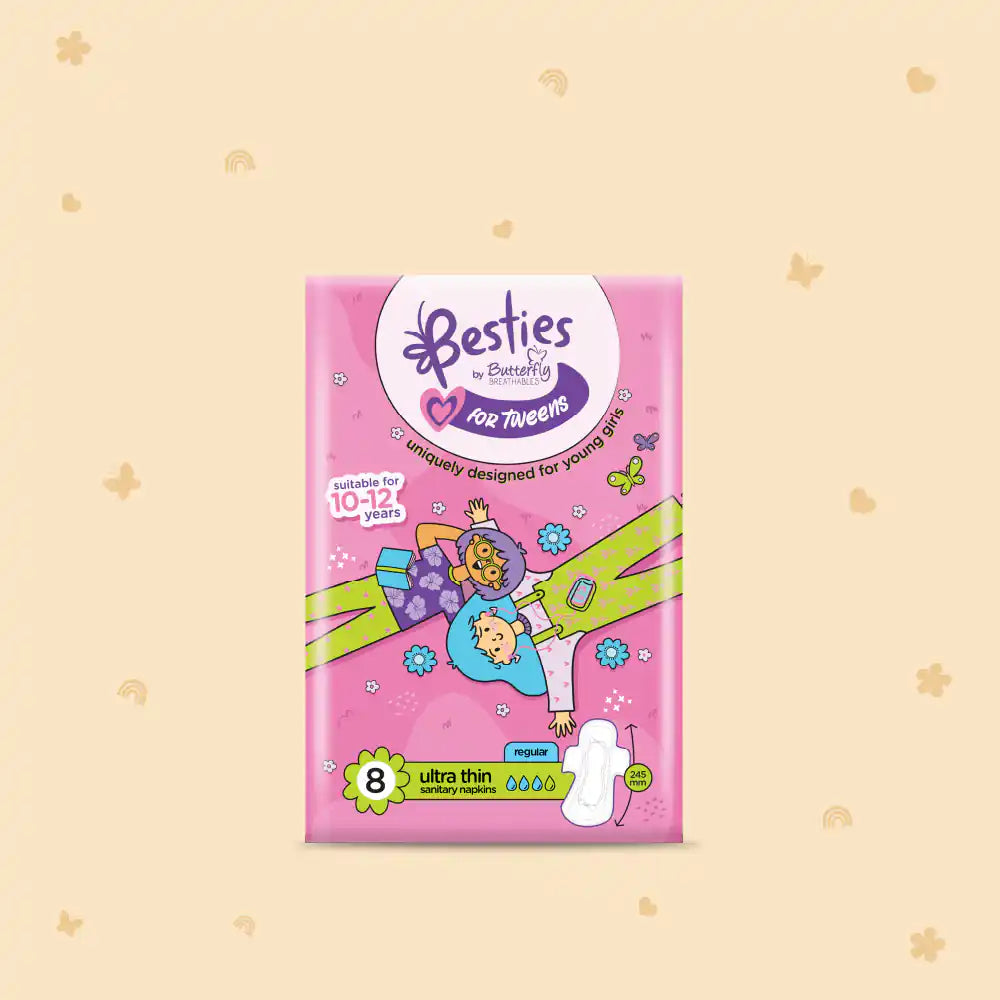Besties by Butterfly Breathables Tweens Regular 8 pcs