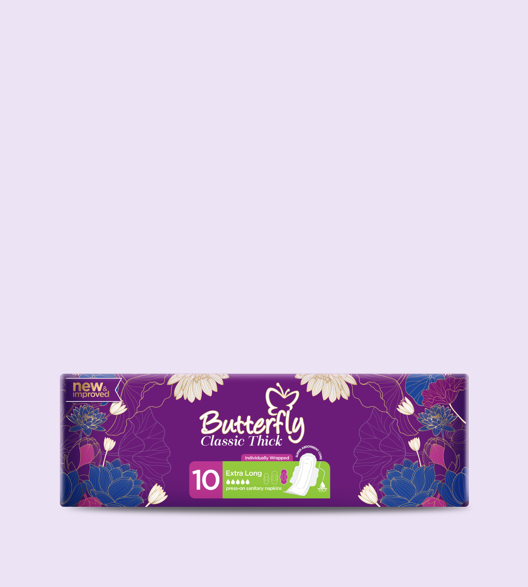 Butterfly Classic Thick Pads Extra Long 10 Pcs