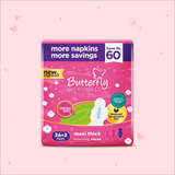 Butterfly Breathables Maxi Thick Cottony Sanitary Pads XL Trio 28 Pcs