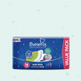 Butterfly Breathables Maxi Thick Fabric Soft Sanitary Pads  Extra Long Value Pack 16 Pcs