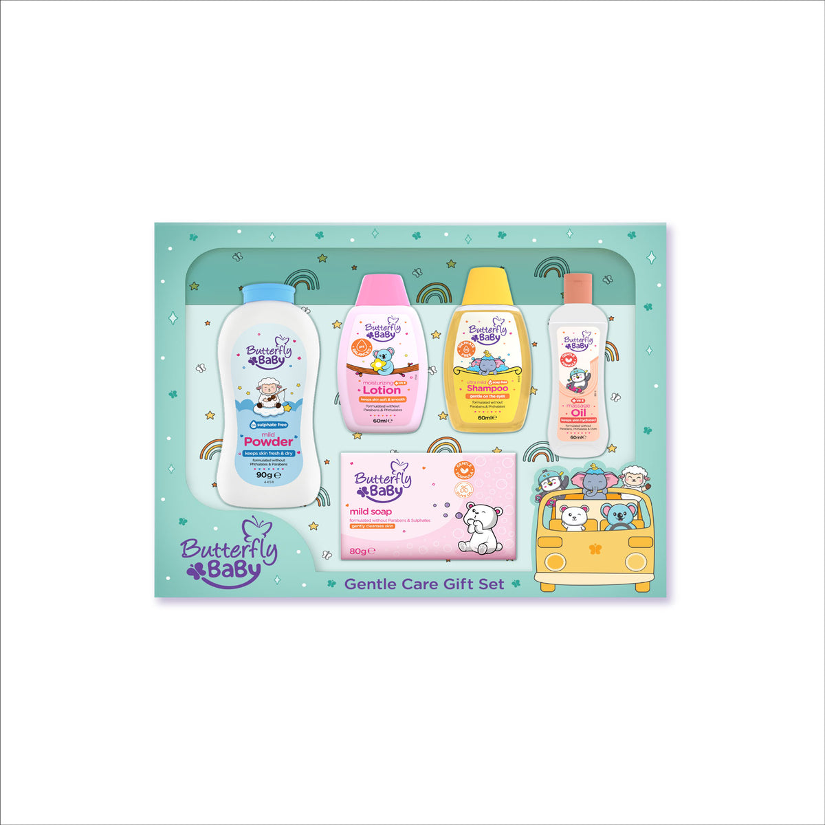 Butterfly Baby Gentle Care Gift Set 5 pcs - Green
