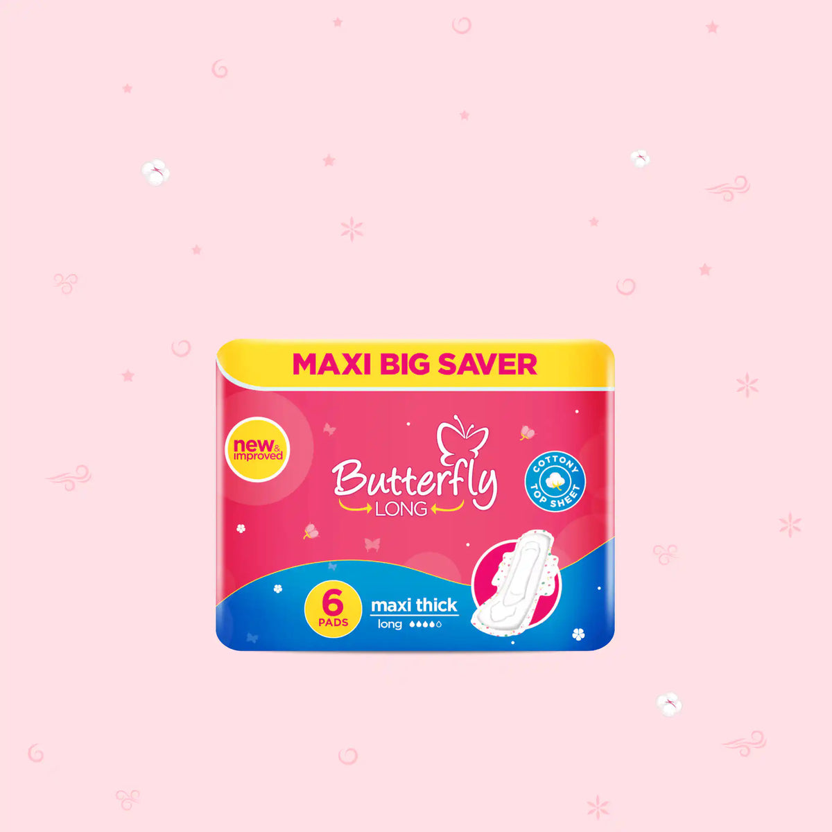 Butterfly Long Maxi Big Saver Sanitary Pads Long 6 Pcs