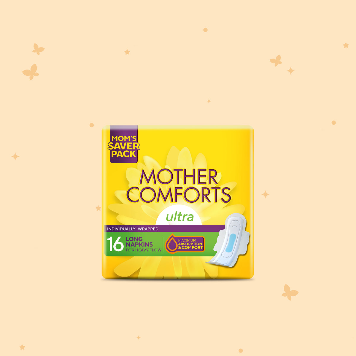 Mother Comforts Ultra-Sanitary Pads Long 16 Pcs