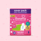 Butterfly Breathables Maxi Thick Cottony Sanitary Pads XL Trio 26 Pcs