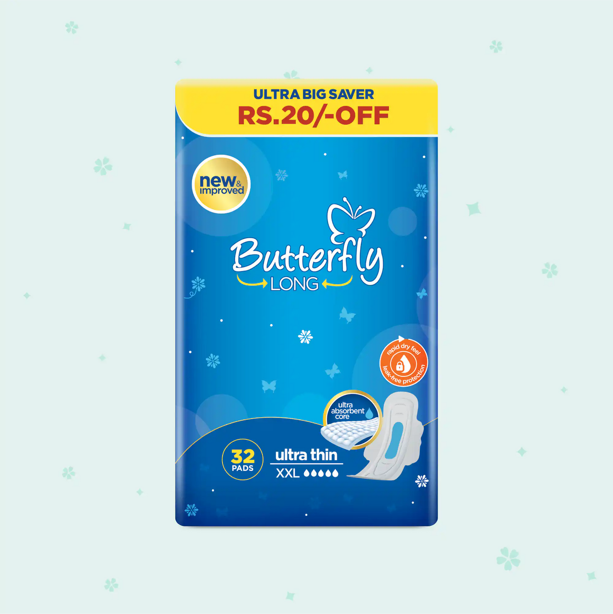 Butterfly Long Ultra Big Saver Sanitary Pads Long 32 Pcs