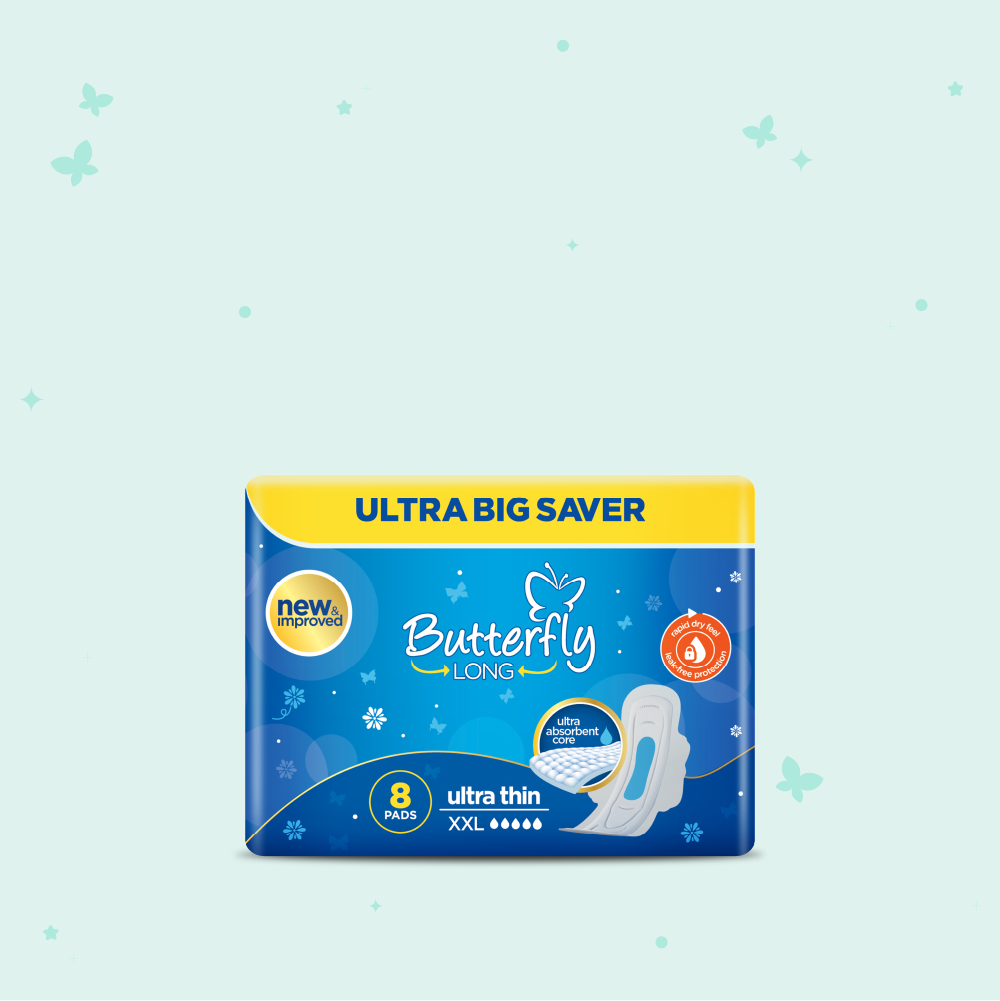 Butterfly Long Ultra Big Saver Sanitary Pads XXL 8 Pcs