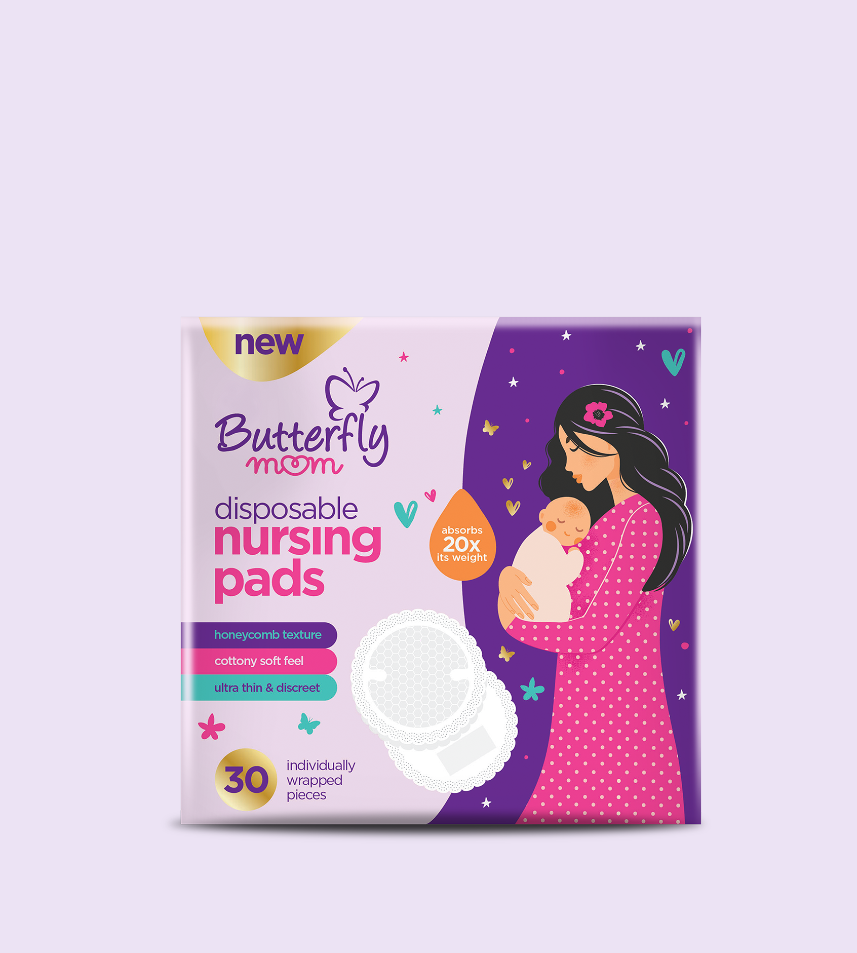 Butterfly Nursing Pads 30 Pcs