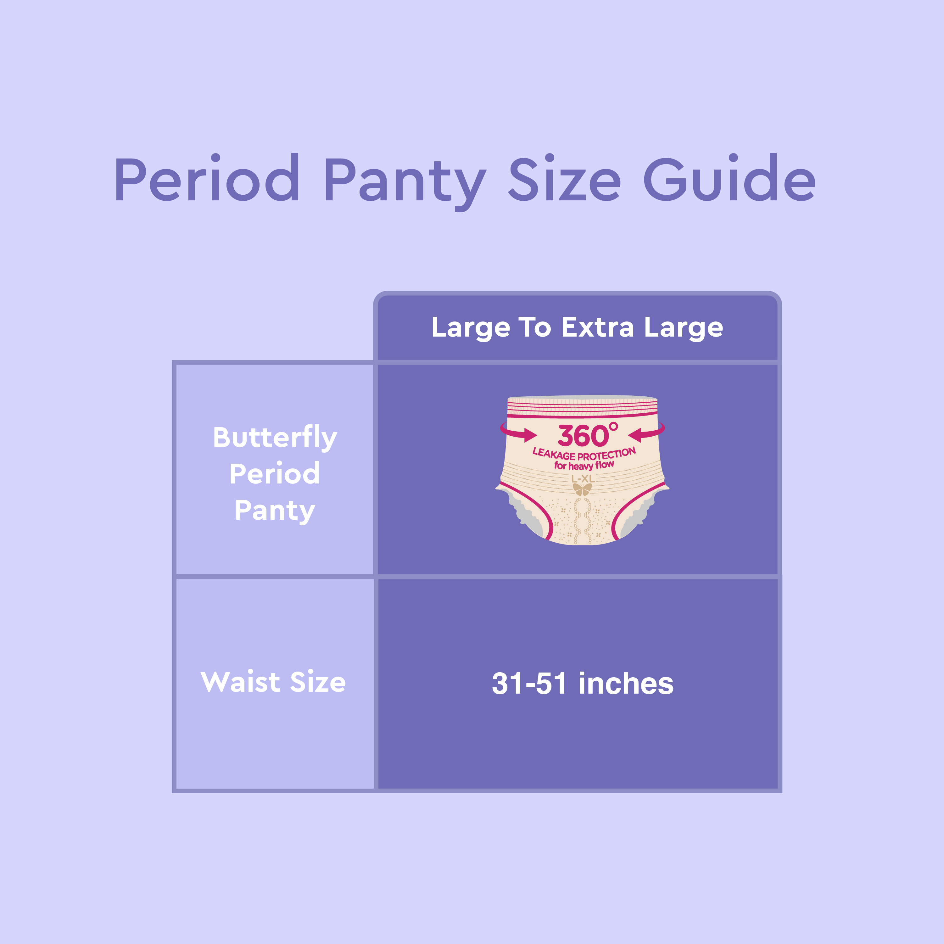 Butterfly Breathables Peaceful Nights Cottony Period Pants L-XL Pack 2 Pcs