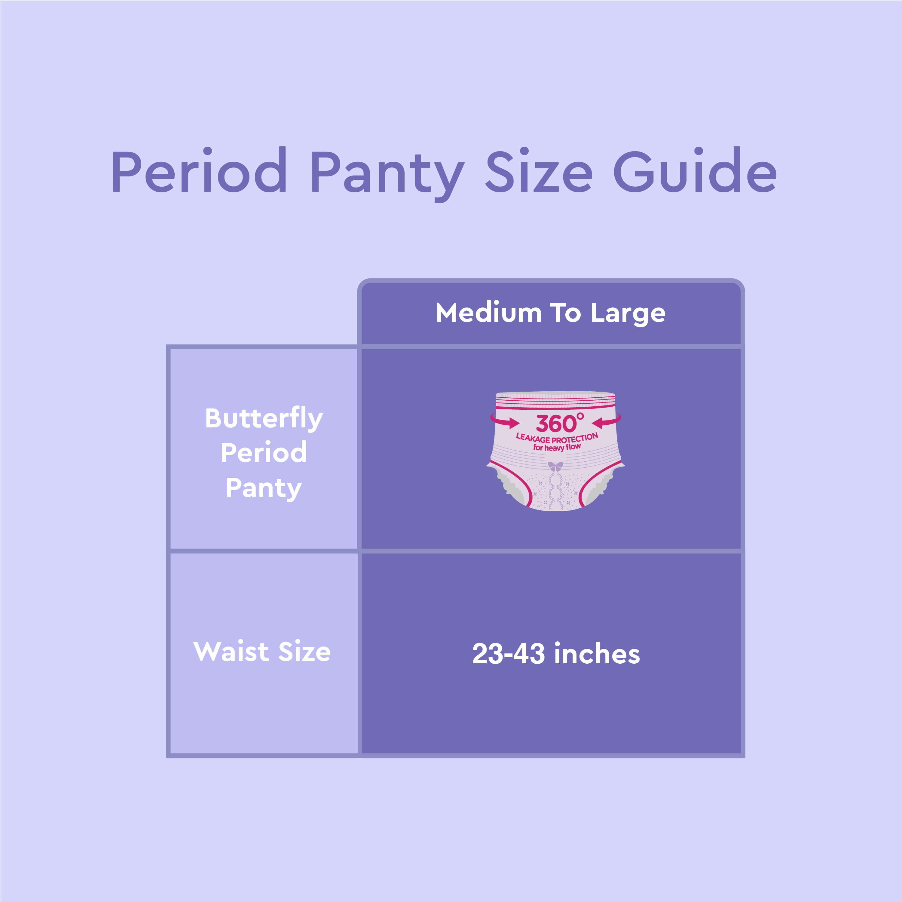 Butterfly Breathables Peaceful Nights Cottony Period Pants M-L Pack 2 Pcs