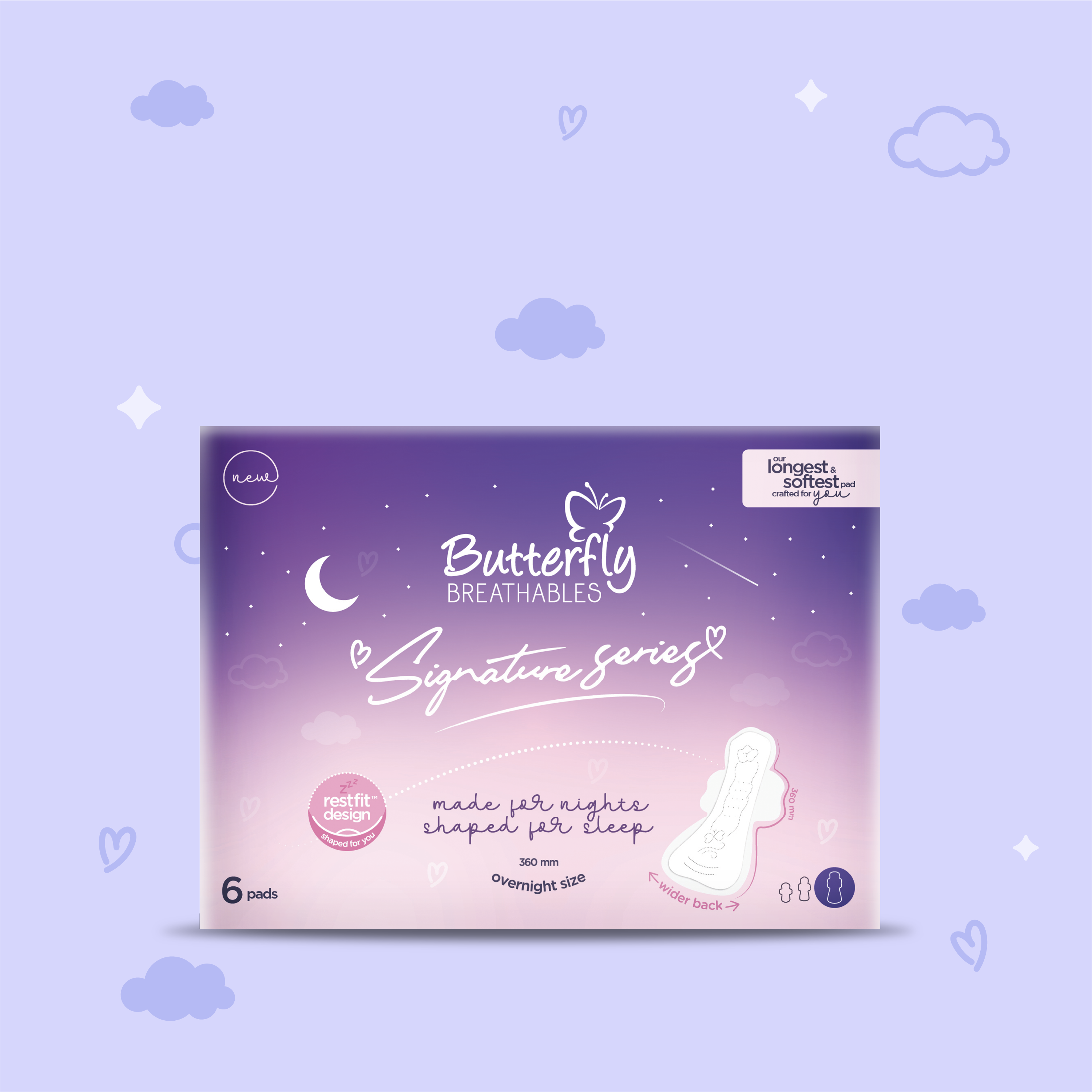 Butterfly Breathables Signature Series Overnight XXL 6 pcs