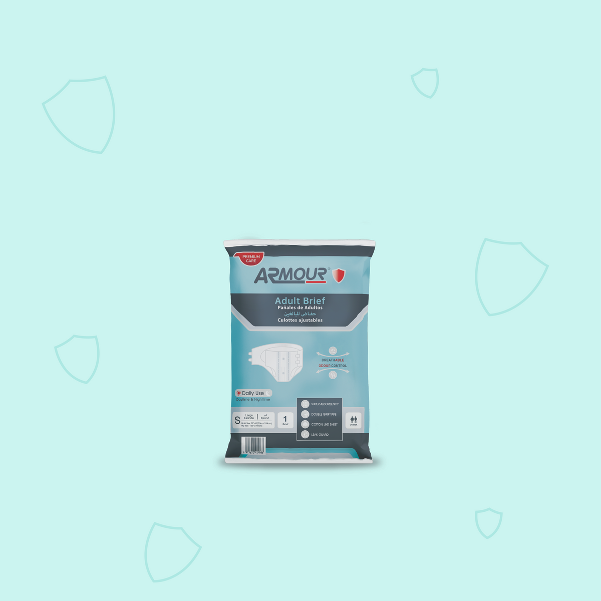Armour Adult Brief - Disposable Adult Diapers Small 1 pc